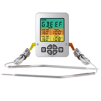 Good price Высокая двойная нержавеющая сталь LCD зонда 304 термометра мяса БАРБЕКЮ Temp Multi онлайн